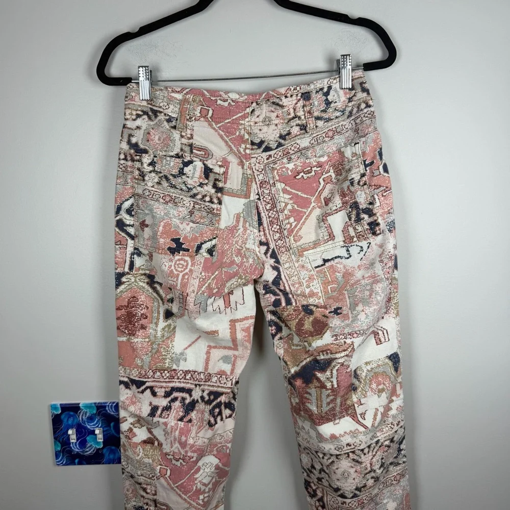 Anthropologie The Wanderer Utility Pant Button Fly Boho Size 27 Tapestry Aztec